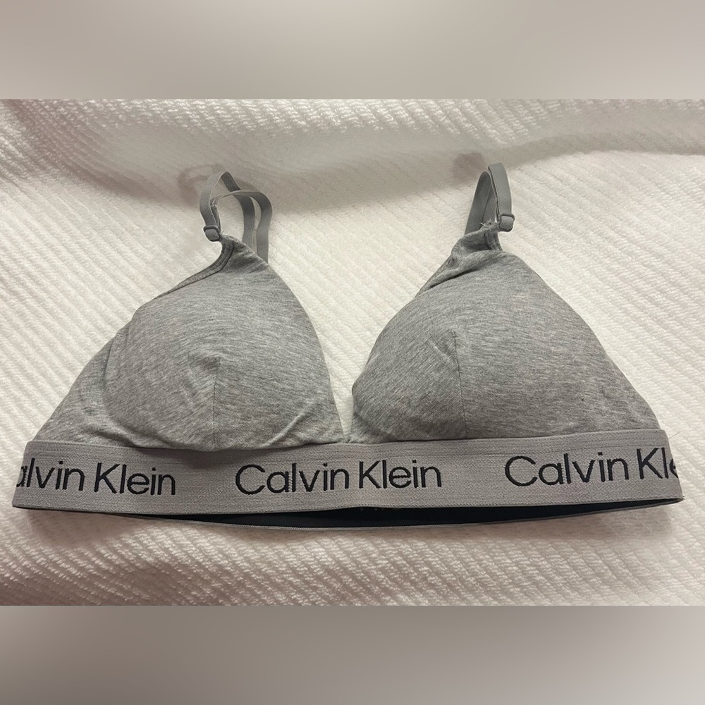 Calvin Klein Light Gray Triangle Bralette